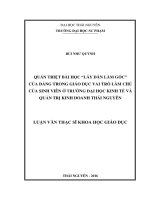 Quán triệt bài học “lấy dân làm gốc” của Đảng trong giáo dục vai trò làm chủ của sinh viên ở trường Đại học Kinh tế và Quản trị Kinh doanh Thái Nguyên (LV thạc sĩ)