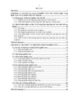 LUẬN ÁN CƠ SỞ LÝ LUẬN NGHIÊN CỨU KỸ NĂNG HỌC TẬP HỢP TÁC CỦA SINH VIÊN SƯ PHẠM