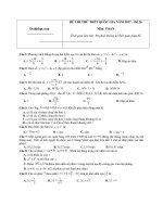 ĐỀ THI THỬ TRUNG HỌC PHỔ THÔNG QUỐC GIA NĂM 2017 Đề 26 Môn TOÁN