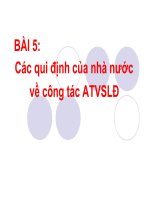 Bài giảng an toàn vệ sinh viên   phần 5 quy định về an toàn vệ sinh viên 