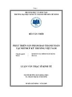 Phát triển sản phẩm bao thanh toán tại Ngân hàng thương mại cổ phần Kỹ Thương Việt Nam