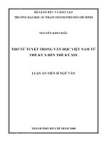 Thơ tứ tuyệt trong Văn học Việt Nam từ thế kỷ X đến thế kỷ XIX