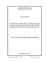 Tổ chức hoạt động thực tế trong giáo dục đạo đức nghề nghiệp cho học viên trường Trung cấp Cảnh sát vũ trang Bộ Công an (LV thạc sĩ)