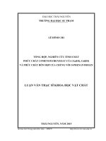 Tổng hợp, nghiên cứu tính chất phức chất 2phenoxybenzoat của Eu(III), Gd(III) và phức chất hỗn hợp của chúng với ophenantrolin (LV thạc sĩ)