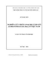 Nghiên cứu phân loại họ Tầm gửi (Loranthaceae Juss.) ở Việt Nam (LV thạc sĩ)