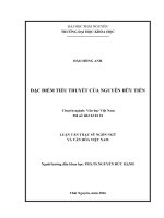 Đặc điểm tiểu thuyết của Nguyễn Hữu Tiến (LV thạc sĩ)