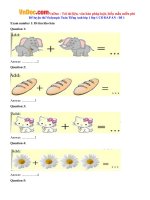  Đề luyện thi Violympic Toán Tiếng Anh lớp 1 CÓ ĐÁP ÁN  Đề 1