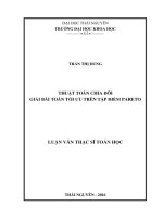 Thuật toán chia đôi giải bài toán tối ưu trên tập điểm Pareto (LV thạc sĩ)