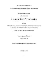 Kế toán bán hàng và xác định kết quả kinh doanh tại Công ty TNHH Thương mại và Thiết bị Công nghiệp Mytech Việt Nam