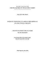 Đánh giá ảnh hưởng của khoan thép không gỉ (SUS 304) có rung trợ giúp (LV thạc sĩ)