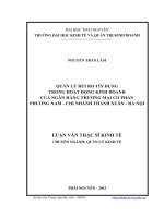 Quản lý rủi ro tín dụng trong hoạt động kinh doanh của Ngân hàng Thương mại Cổ phần Phương Nam chi nhánh Thanh Xuân - Hà Nội