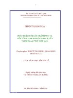 Phát triển các sản phẩm dịch vụ đối với doanh nghiệp nhỏ và vừa tại Ngân hàng Nông nghiệp và Phát triển Nông thôn Việt Nam