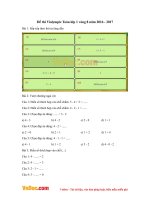  Đề thi Violympic Toán lớp 1 vòng 8 năm 2016  2017 