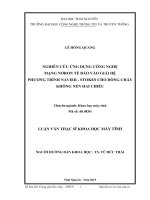 Nghiên cứu ứng dụng công nghệ mạng nơron tế bào vào giải hệ phương trình Navier Stokes cho dòng chảy không nén hai chiều (LV thạc sĩ)
