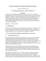 Reference standards for vibration monitoring and analysis 