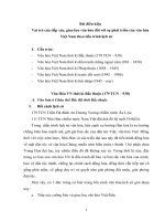 Vai trò của tiếp xúc, giao lưu văn hóa đối với sự phát triển của văn hóa Việt Nam theo tiến trình lịch sử