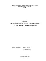 Chuyen de phuong phap tach chat ra khoi hon hop