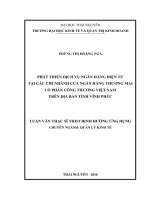Phát triển triển dịch vụ ngân hàng điện tử tại các chi nhánh của Ngân hàng thương mại cổ phần Công Thương Việt Nam trên địa bàn tỉnh Vĩnh Phúc (LV thạc sĩ)