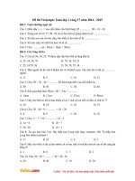  Đề thi Violympic Toán lớp 1 vòng 17 năm 2014  2015 