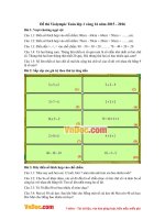  Đề thi Violympic Toán lớp 1 vòng 16 năm 2015  2016 