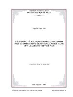 TÁCH DÒNG VÀ XÁC ĐỊNH TRÌNH TỰ NUCLEOTIT MỘT SỐ ĐOẠN TRONG GENOME CỦA VIRUT VÀNG LÙN LÚA (RGSV) TẠI VIỆT NAM