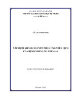 Xác định kháng nguyên phản ứng miễn dịch của bệnh nhân ung thư gan