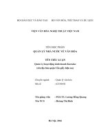 Quản Lý hoạt động kinh doanh Karaoke trên địa bàn quận Cầu giấy hiện nay