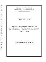 Hiệu quả hoạt động kinh doanh tại công ty cổ phần tƣ vấn đầu tƣ xây dựng an bình