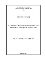 luận văn thạc sĩ  quản lý hoạt động mua sắm tài sản thiết bị công nghệ thông tin tại tổng cục thuế 