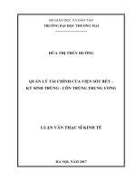 luận văn thạc sĩ  quản lý tài chính của viện sốt rét – ký sinh trùng   côn trùng trung ƣơng