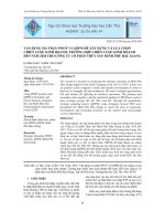 VẬN DỤNG MA TRẬN SWOT VÀ QSPM ĐỂ XÂY DỰNG VÀ LỰA CHỌN CHIẾN LƯỢC KINH DOANH: TRƯỜNG HỢP CHIẾN LƯỢC KINH DOANH ĐẾN NĂM 2020 CHO CÔNG TY CỔ PHẦN THỦY SẢN MINH PHÚ HẬU GIANG