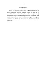 luận văn thạc sĩ kế toán doanh thu, chi phí và kết quả kinh doanh tại tổng công ty xăng dầu quân đội