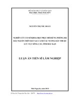 Nghiên cứu cơ sở khoa học phục hồi rừng phòng hộ đầu nguồn trên đất sau canh tác nương rẫy thuộc lưu vực sông cầu, tỉnh Bắc Kạn (LV thạc sĩ)