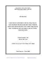 Chẩn đoán sớm biến chứng thận bằng xét nghiệm microalbumin niệu ở bệnh nhân đái tháo đường týp 2 điều trị ngoại trú tại bệnh viện đa khoa trung ương thái nguyên