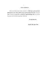 luận văn thạc sĩ  chiến lƣợc cạnh tranh sản phẩm gốm sứ của công ty minh long i tại thị trƣờng việt nam 