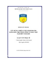 Xây dựng chiến lược kinh doanh xăng dầu cho tổng Công ty dầu Việt Nam đến năm 2025