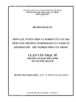 Phân lập, tuyển chọn và nghiên cứu các đặc tính tăng trưởng, cố định đạm của vi khuẩn Azotobacter – thử nghiệm trên cây trồng