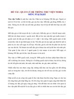 Đề Tài Quản Lý Hệ Thống Thư Viện NOIDA