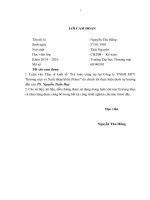 luận văn thạc sĩ kế toán công nợ tại công ty TNHH MTV thƣơng mại và xuất nhập khẩu prime