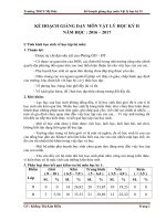 Kế hoạch giảng dạy Vật lí THCS (HKII)