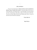 luận văn thạc sĩ kế toán chi phí sản xuất và giá thành sản phẩm tại công ty cổ phần giầy cẩm bình