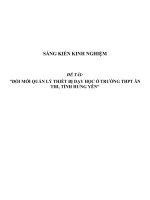 ĐỔI mới QUẢN lý THIẾT BỊ dạy học ở TRƯỜNG THPT ân THI, TỈNH HƯNG yên) 