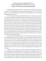 NGUỒN TƯ LIỆU THƯ TỊCH PHƯƠNG TÂY VỚI TIẾN TRÌNH LỊCH SỬ THĂNG LONG – HÀ NỘI (từ thế kỷ XVII  thời tiền thực dân qua thời Pháp thuộc)