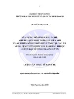 Xây dựng mô hình làng nghề, khu du lịch sinh thái gắn liền với phát triển nông thôn bền vững tại các xã vùng đệm vườn quốc gia tam đảo thuộc huyện đại từ tỉnh thái nguyên