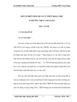 MỘT số BIỆN PHÁP QUẢN lý THIẾT bị dạy học ở TRƯỜNG THPT TAM GIANG 