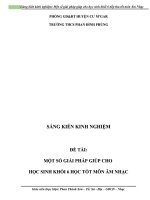 Sáng kiến kinh nghiệm một số giải pháp giúp cho học sinh khối 6 học tốt môn âm nhạc