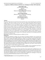 Comparison of Different Enhanced Oil Recovery Techniques for Better Oil Productivity