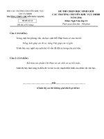 Đề thi duyên hải đồng bằng bắc bộ môn ngữ văn lớp 11 năm 2016   đề đề xuất trường THPT chuyên bắc giang