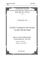 Tổ Chức Và Bảo Quản Vốn Tài Liệu Tại Thư Viện Quân Đội