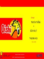 Kế hoạch truyền thông và kích hoạt thương hiệu